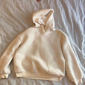 Cream Sherpa Hoodie
